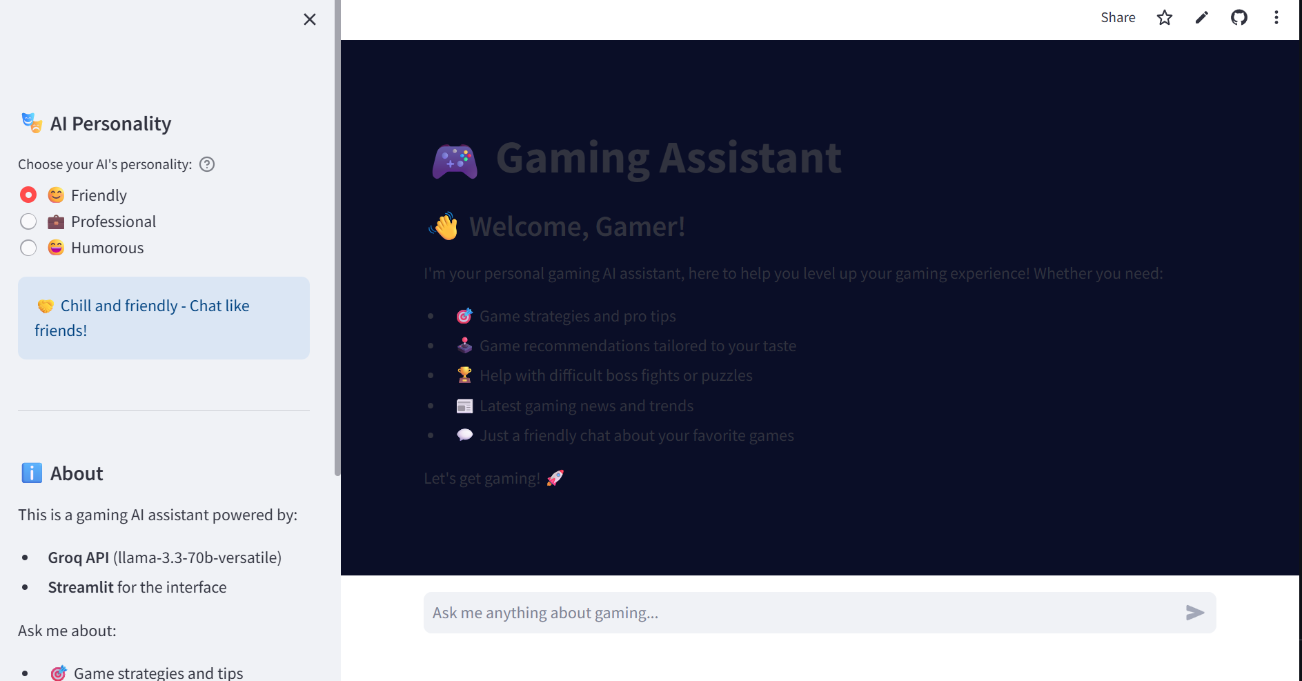 AI Chatbox Screenshot